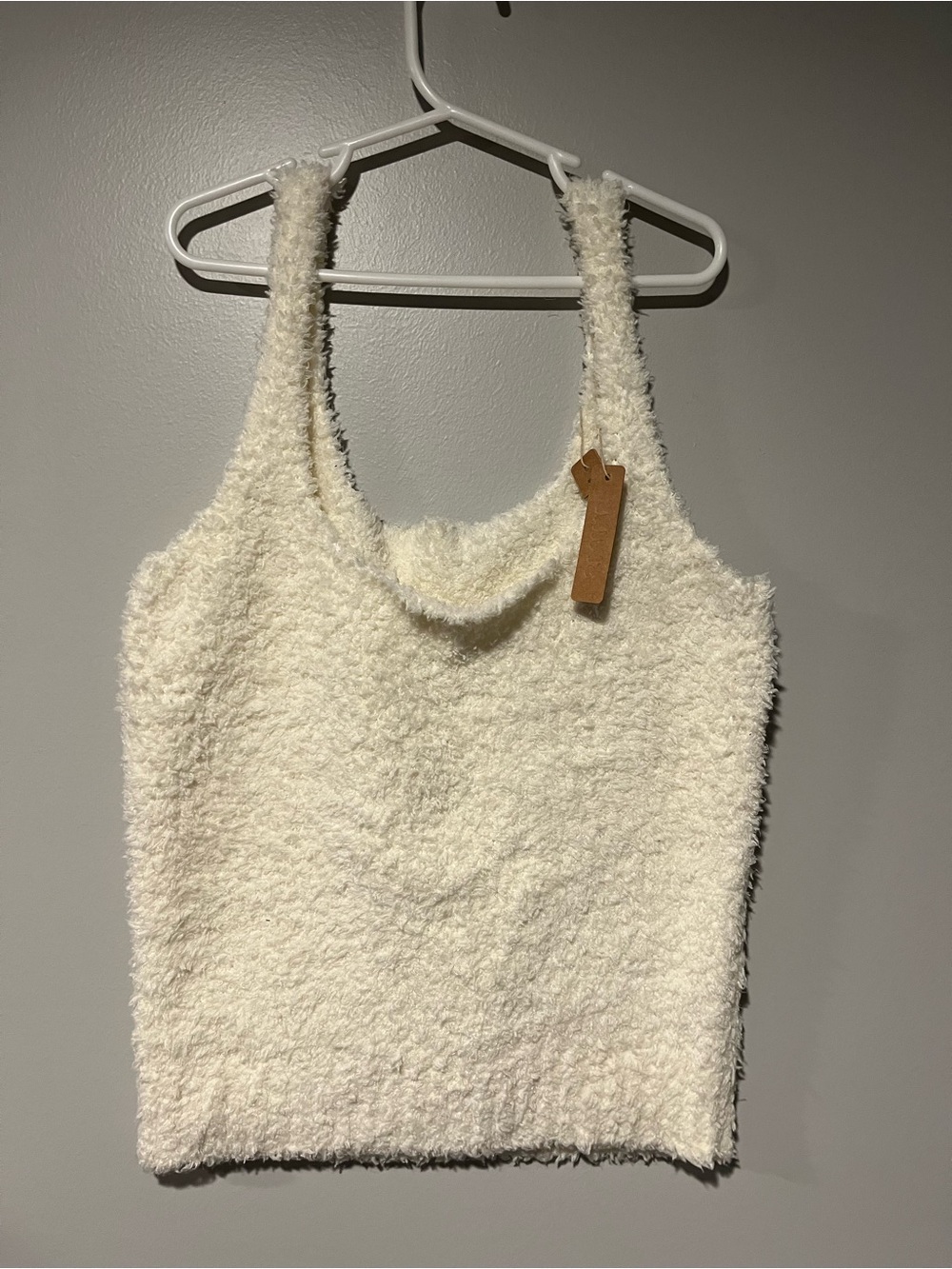 NWT SKIMS Cozy Knit / Sherpa Tank Top - Size L/XL